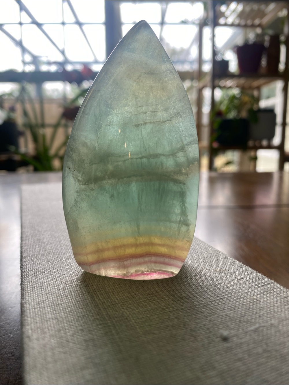 Polished Rainbow/Candy Fluorite Teardrop